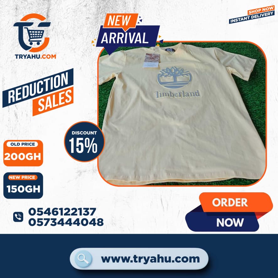 Heavy 100% Cotton T-Shirts for Men | Tryahu Ghana | Stylish & Durable